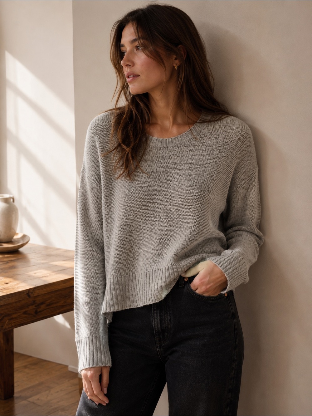 T Alex Wang Cotton Knit Grey MSRP $300